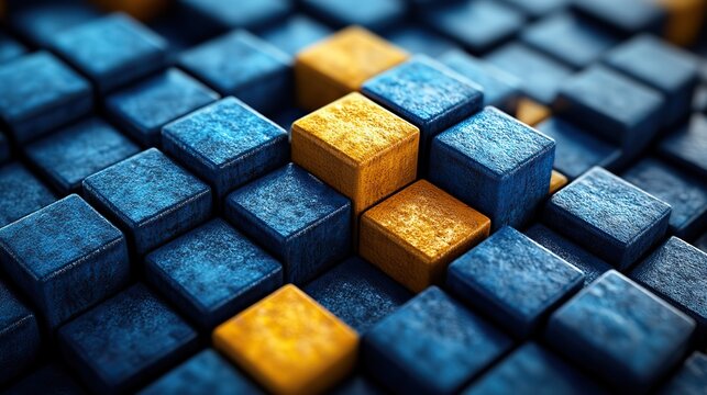 blue and yellow cubes representing multidimensional arrays in numpy python library