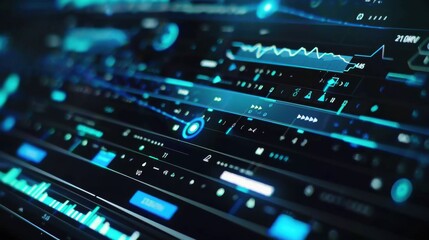 Obraz premium Abstract Digital Data Visualization Concept Art