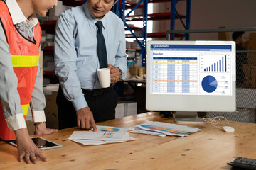 Spreadsheet document information financial startup concept. data and graphs in spreadsheet documents for online analysis project dashboard accounting digital snugly