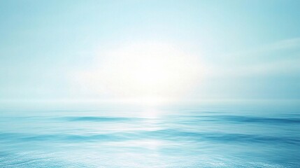 Obraz premium Serene Calm Water Horizon with Soft Light