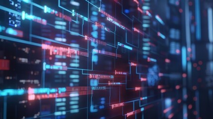 Abstract Digital Data Flow Visualization