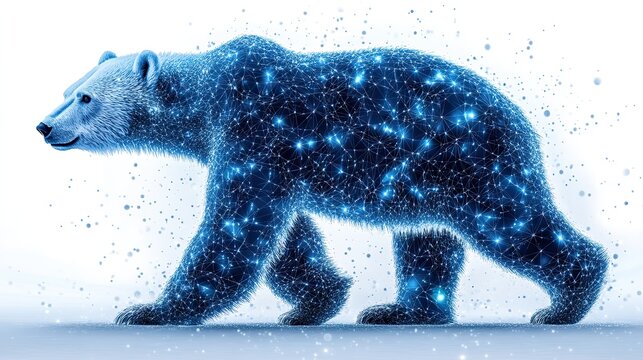 stylized polar bear representing the polaris data science python package symbolizing strength and adaptability in data analysis