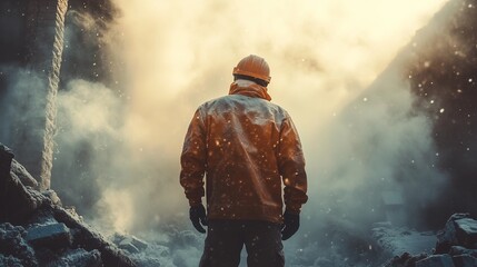 Obraz premium Worker Focused on Completing Tasks in a Professional Work Environment, Depicting Dedication and Productivity in a Job Setting