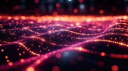 Obraz premium 3D rendering of a networked background illustrating online social connections, deep learning, and futuristic data storage systems.