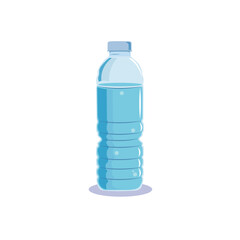 Vector illustration of clean water plastic bottle. Clean water drinking mineral icon or emblem, bottled water for coolers distribution service vector symbol plastic water bottle advertising