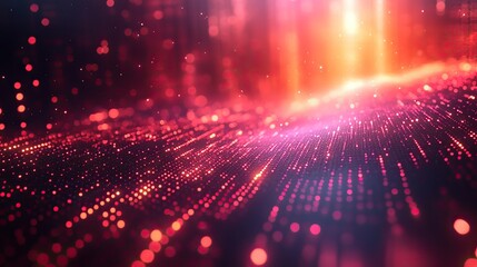 A blurred abstract light background complements the future technology concept, creating a visually appealing representation of digital advancements.