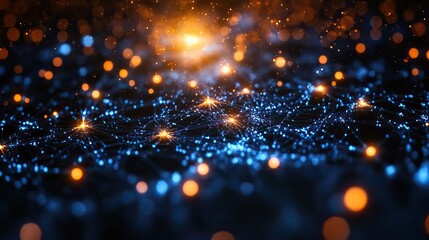 A communication technology background illustrating global networks, internet business, and social connections in cyberspace.