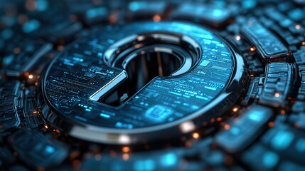 A concept of medical cybersecurity is shown with a life insurance or data safety lock, emphasizing the importance of protecting sensitive health information.