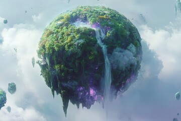 surreal illustration of new planet