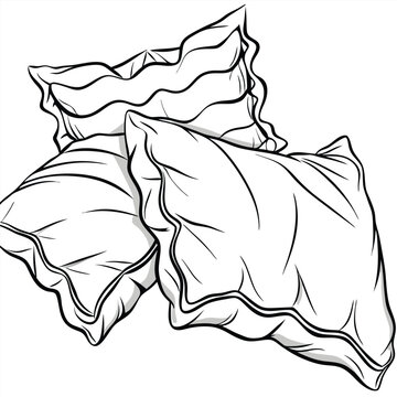 recommend clip art: Satin pillows vector silhouette