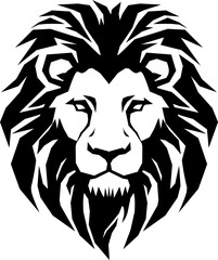 Lion head logo icon, lion face  Illustration, on a isolated background, EPS. Fit for team sport logo.