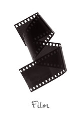 Obraz premium 135 film strip isolated on white background.