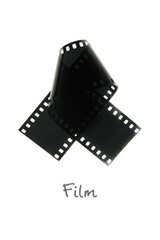 Fototapeta premium 135 film strip isolated on white background.
