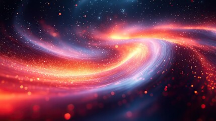 Fototapeta premium A dynamic composition of bright, glowing lines forms an abstract background of swirling patterns.