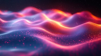 Obraz premium A dynamic composition of bright, glowing lines forms an abstract background of swirling patterns.