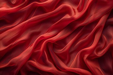 Obraz premium A close up view of a red fabric