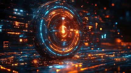 A futuristic clock-themed background, with digital transformation visuals illustrating business growth and economic investment concepts.