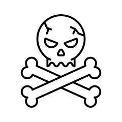 skull and bone Halloween  Icon