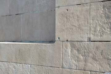 stone wall with recess