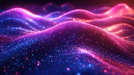 A futuristic technology background with blue and purple gradient curves symbolizes the sleek and modern aesthetics of digital advancements.