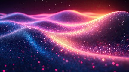 Obraz premium A futuristic technology background with blue and purple gradient curves symbolizes the sleek and modern aesthetics of digital advancements.