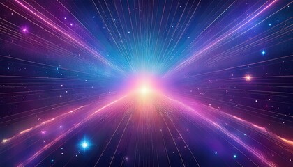 Naklejka premium 宇宙、光、エネルギー、未来、放射、輝き、夜空、銀河、スペース、星、SF、神秘的、幻想的、超新星、天体、広がり、ファンタジー