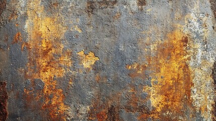 Rusty Metallic Surface with Textured Patterns and Colors
