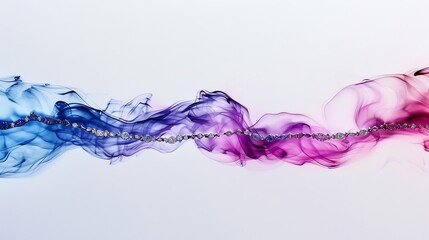 Fototapeta premium Diamond bracelet, adorned with delicate gemstones, classic luxury, Watercolor style