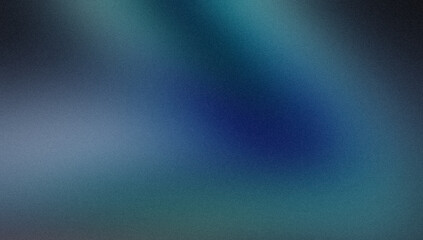 Blue color flow abstract smooth grainy gradient backdrop design, retro summer colours flow on dark with noisy gradient banner or poster.