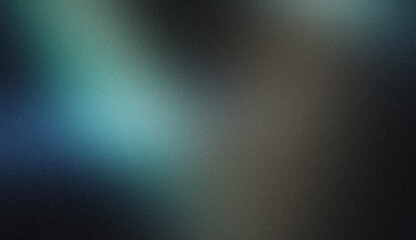 Blue brown gray color flow abstract smooth grainy gradient backdrop design, retro summer colours flow on dark with noisy gradient banner or poster.