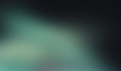 Green gray color flow abstract smooth grainy gradient backdrop design, retro summer colours flow on dark with noisy gradient banner or poster.