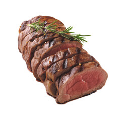 tenderloin beef isolated white or transparent background