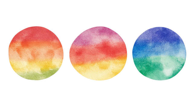 Colorful Watercolor Spots Creating a Vibrant Rainbow Effect Generative AI