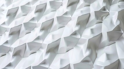 White Geometric Gloss Background - a striking and modern visual. The glossy geometric patterns create an elegant and sophisticated atmosphere.