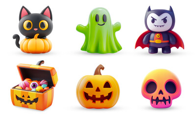 halloween monsters set