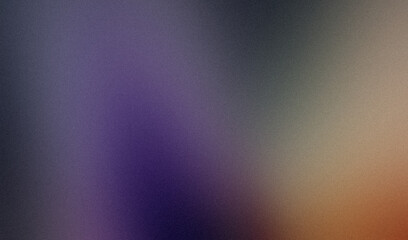 Blue green orange color flow abstract smooth grainy gradient backdrop design, retro summer colours flow on dark with noisy gradient banner or poster.