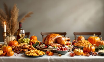 Feast of Gratitude A Thanksgiving Celebration With Blank Space