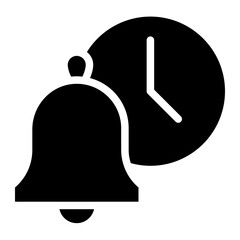 notification bell with clock icon