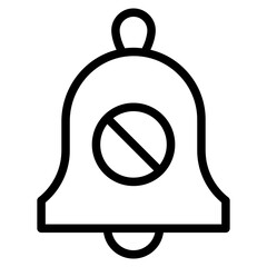 mute notification bell icon