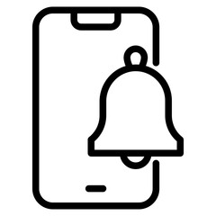 Obraz premium smartphone with bell notification icon