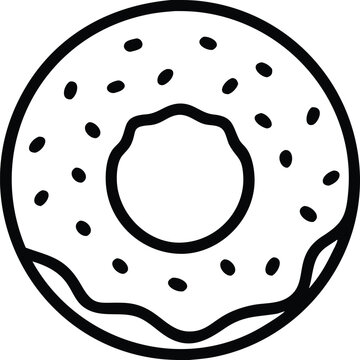 recommend clip art: Donut with sprinkles vector silhouette