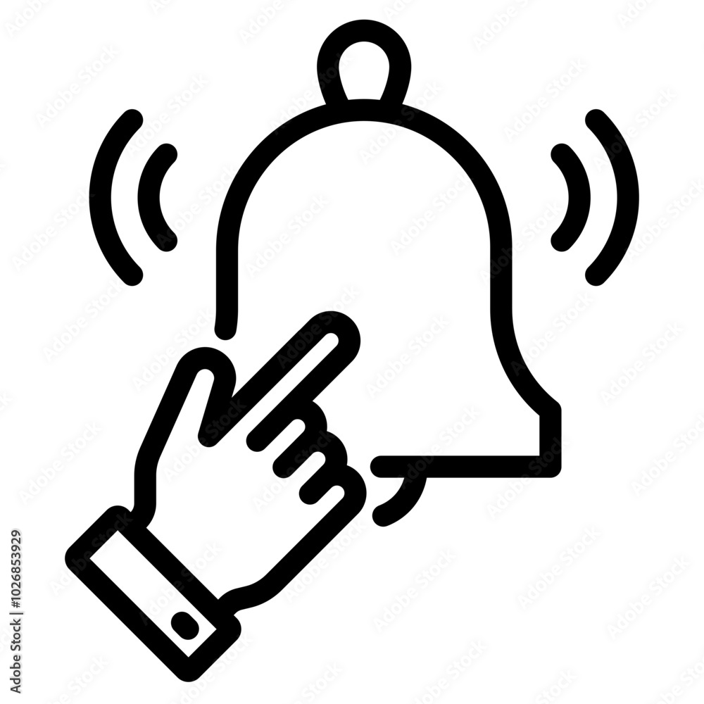 Wall mural Subscribe bell icon. ponter click the notification bell icon. Subscribe button, bell notification symbol.