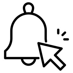 Subscribe bell icon. ponter click the notification bell icon. Subscribe button, bell notification symbol.