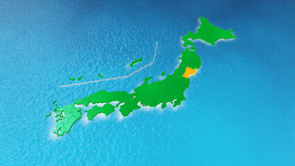 ポップな日本地図　04_宮城県