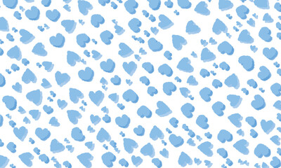 ハートの壁紙　青と水色の幾何学的なシームレスなパターンのベクターの背景・壁紙イラスト