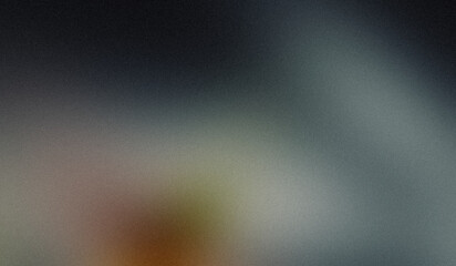 Orange green gray blue color wave flow abstract grainy gradient backdrop design, vibrant multicolor flow wave shaped on dark with glowing gradient banner or poster.