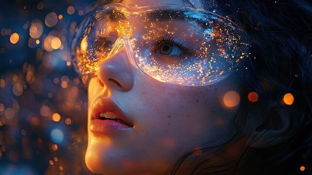A woman is depicted in a magical virtual world, highlighting the limitless potential of immersive technology.
