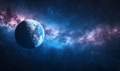 Obraz premium graphics of space, planets, and astronauts on a white background.