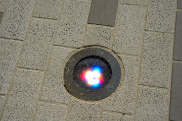 in-ground or recessed pavement lights