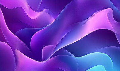 Obraz premium Abstract purple and blue flowing lines on a dark background.